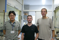 From the left, Assosiate prof. Saito, Samuel Duncker, Daniel Kracht